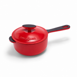 2-Quart Premium Enameled Cast Iron Saucepan with Lid