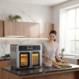 24L French Door Dual Compartment Large capacity Air Fryer Oven -CANADA ONLY