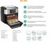 Multifunction Smart Air Fryer with Stainless Steel - Interior and Accessories