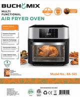Multifunction Smart Air Fryer with Stainless Steel - Interior and Accessories