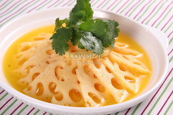Lotus Root Slices with Orange Juice