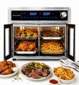 All Round Stainless Steel Dual Compartment XL French Door Air Fryer Oven Toaster 30quarts