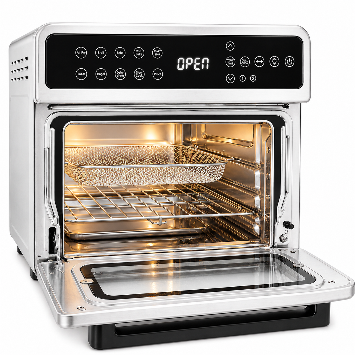 All in One Air fryer Oven with Stainless Steel Interior & | Buchymix