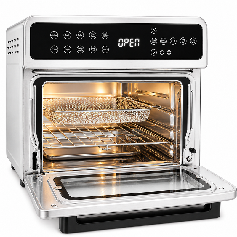 All in One Air fryer Oven with Stainless Steel Interior & | Buchymix