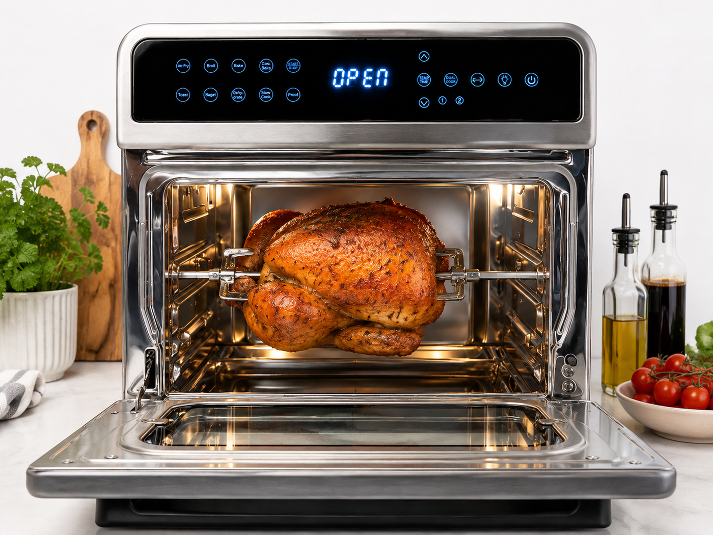All in One Air fryer Oven with Stainless Steel Interior & | Buchymix