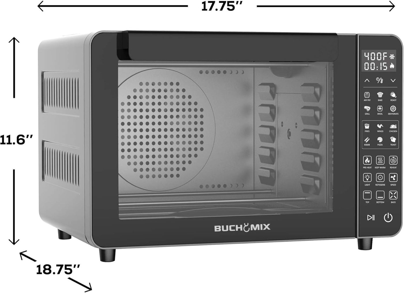 キッチン家電 Aurex Hamilton Beach Easy View XL Toaster Oven with Sure-Crisp® Air Fry