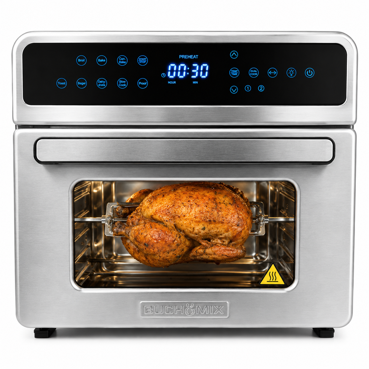 All in One Air fryer Oven with Stainless Steel Interior & | Buchymix
