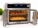 All Round Stainless Steel Dual Compartment XL French Door Air Fryer Oven Toaster 30quarts