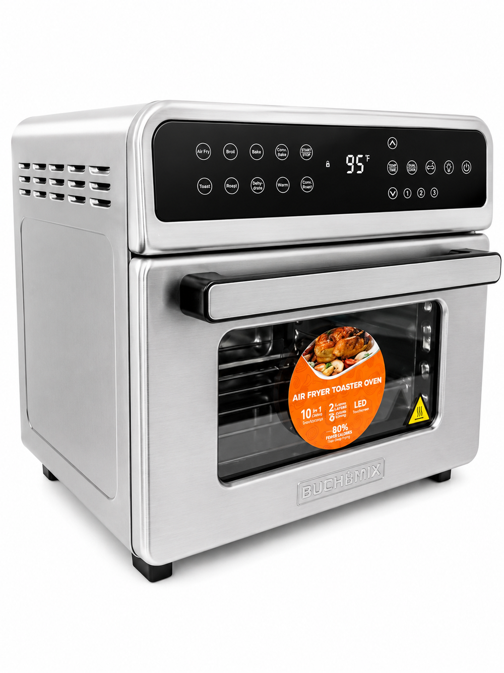 All in One Air fryer Oven with Stainless Steel Interior & | Buchymix