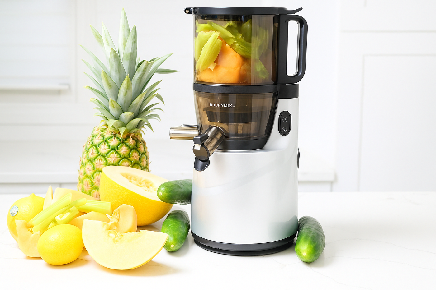 mix juicedヤツぬい Heavy Duty hands-free masticating Slow juicer | Buchymix