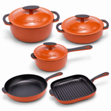 11-pieces Premium Enameled Cast Iron Cookware