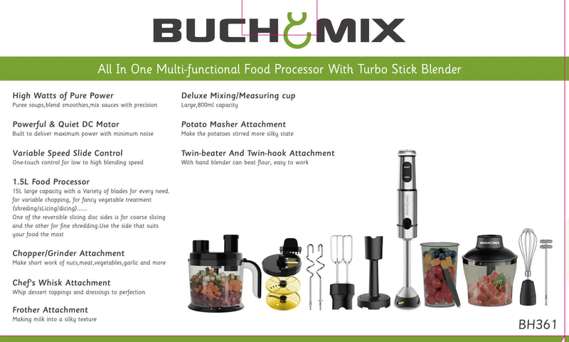 All In 1 Food processor + Immersion Blender CANADA ONLY