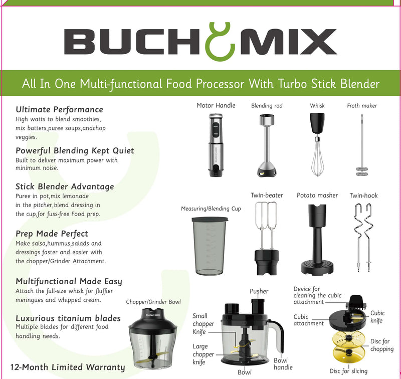 All In 1 Food processor + Immersion Blender CANADA ONLY