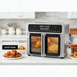 24L French Door Dual Compartment Large capacity Air Fryer Oven -CANADA ONLY