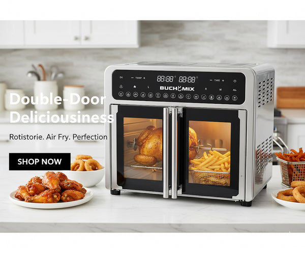 Dual Compartment 24L French Door Air Fryer Oven