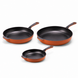 3-Piece Premium Enameled Cast Iron Skillet Set