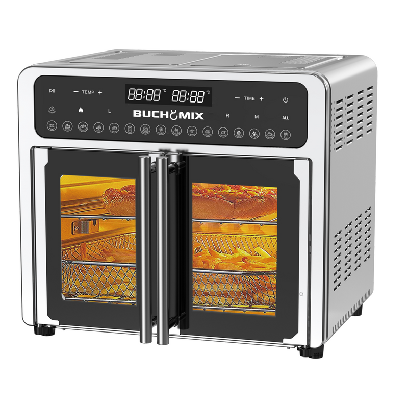 Dual Compartment 24L French Door Air Fryer Oven