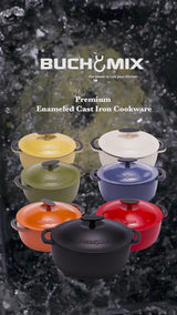 11-pieces Premium Enameled Cast Iron Cookware